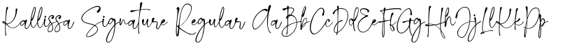 Kallissa Signature font download