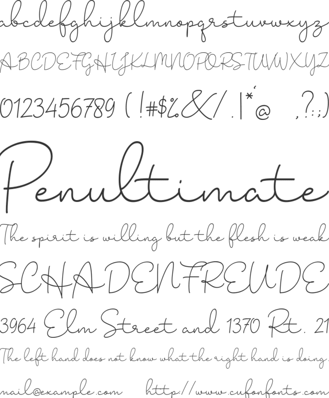 Hilliant font preview