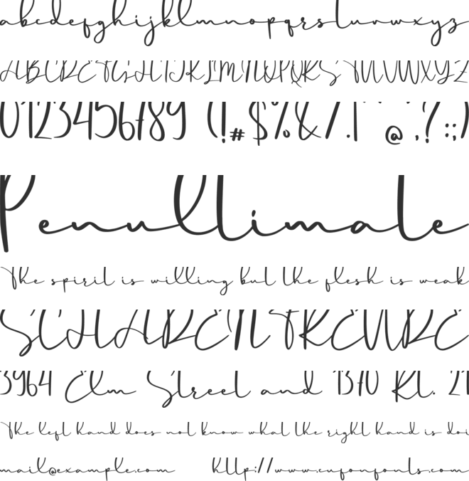 Gianluca font preview