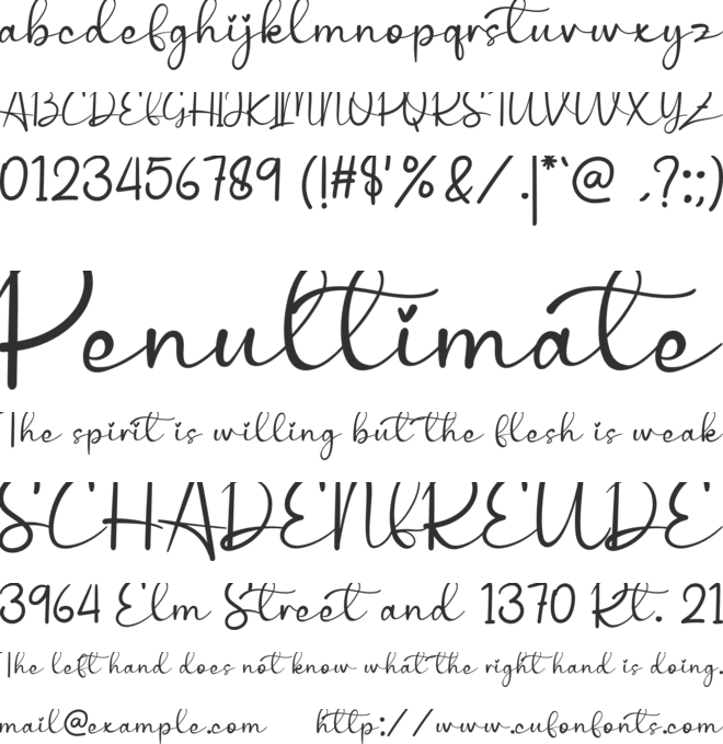 Beauty Of Roses font preview