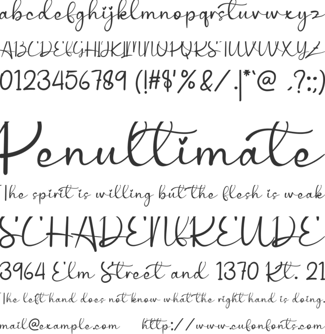 Beauty Of Roses font preview