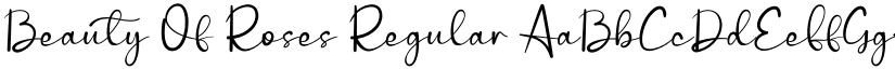 Beauty Of Roses Regular font