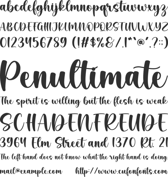 Breathing font preview