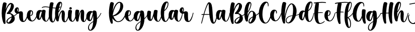 Breathing Regular font