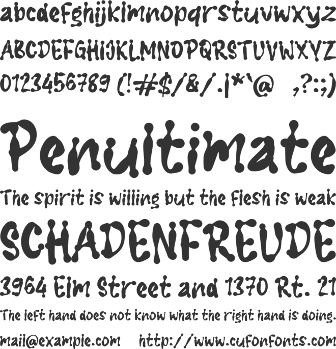 g Gatink font preview