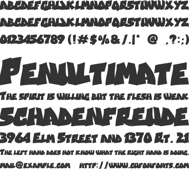 Graffiti Rusty font preview