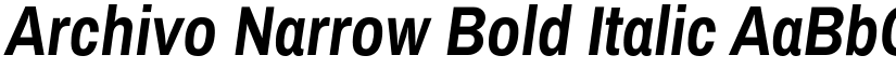 Archivo Narrow Bold Italic font