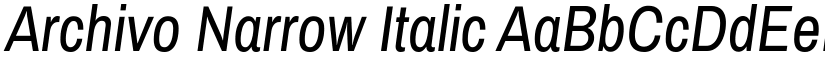 Archivo Narrow Italic font