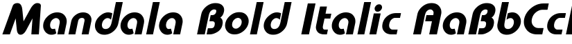 Mandala Bold Italic font