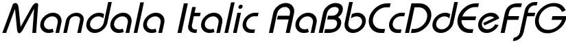 Mandala Italic font