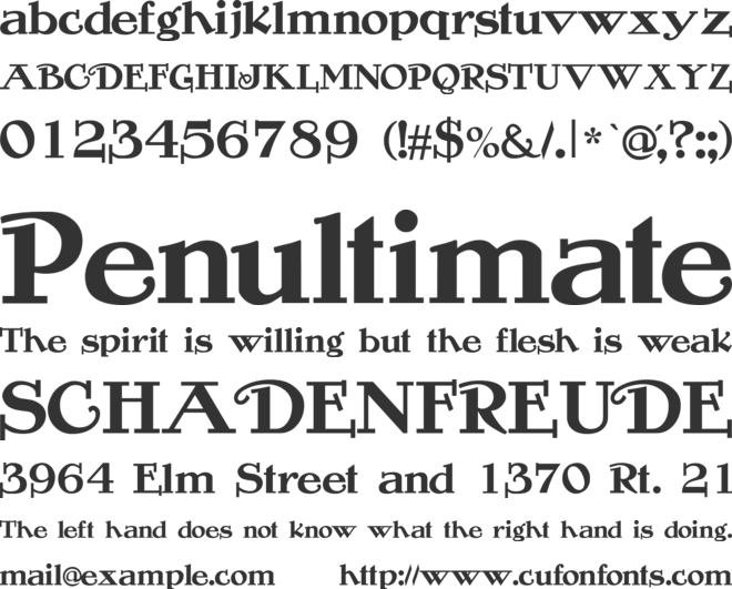 Rogers PL font preview