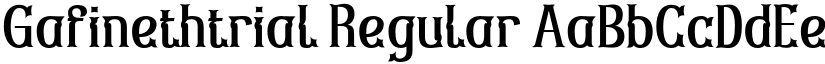 Gafinethtrial Regular font