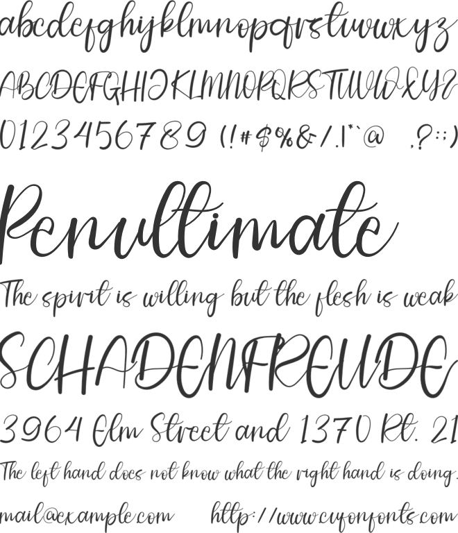 Xatallia font preview