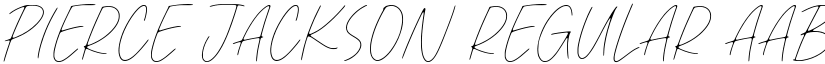 Pierce Jackson Regular font