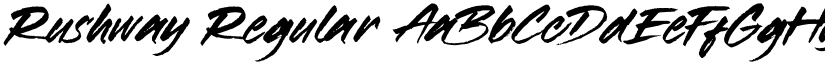 Rushway Regular font