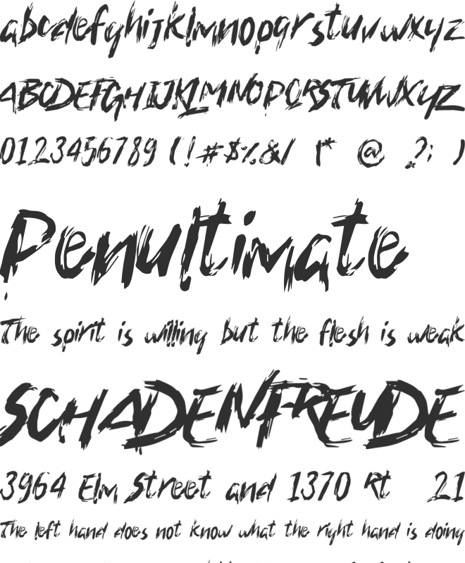 BAMBOO BRUSH font preview