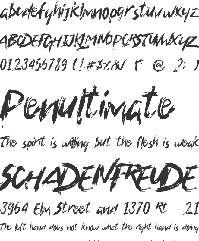 BAMBOO BRUSH font preview