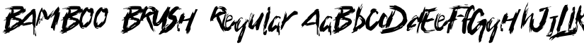 BAMBOO BRUSH Regular font