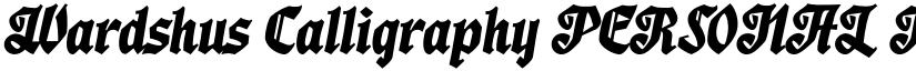 Wardshus Calligraphy PERSONAL Regular font