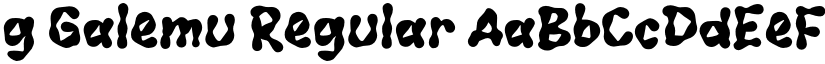 g Galemu Regular font