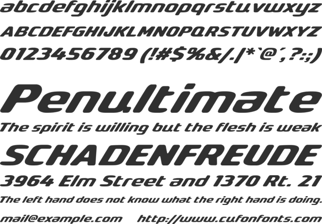 Blue Rays font preview