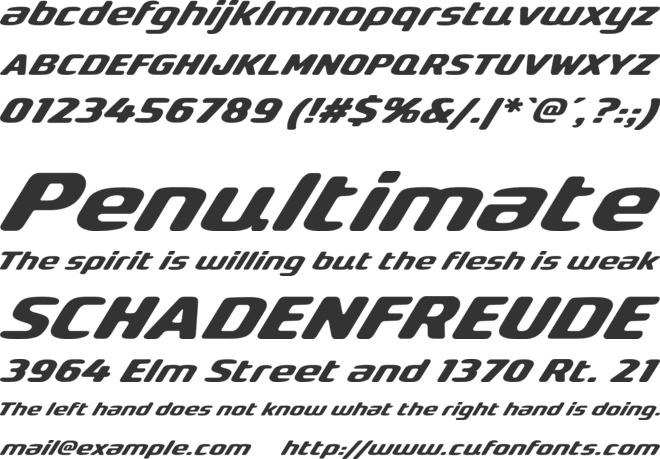 Blue Rays font preview