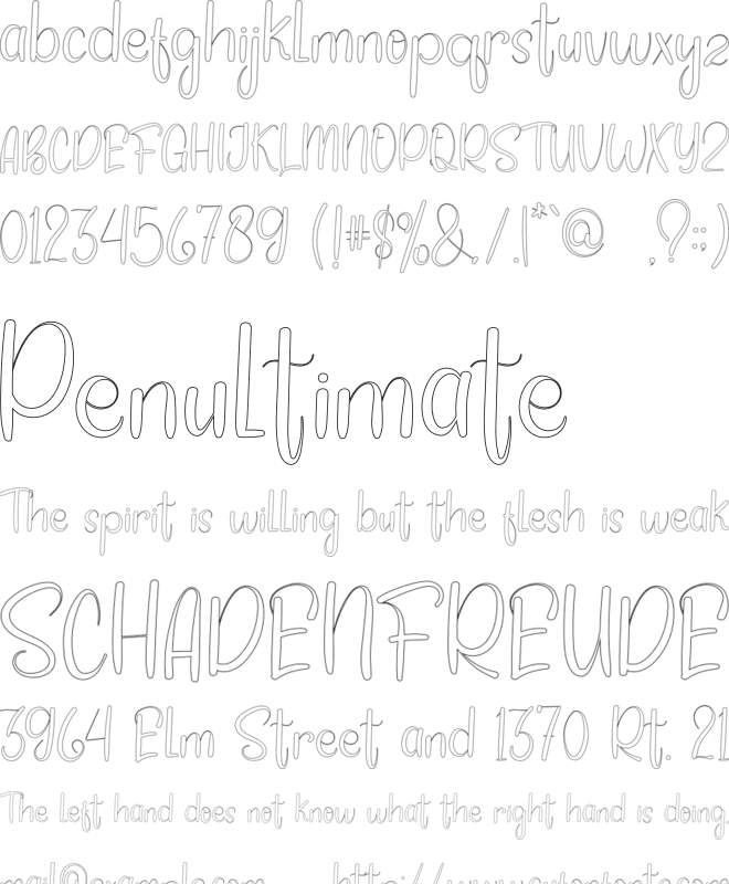 Starlight Lines font preview