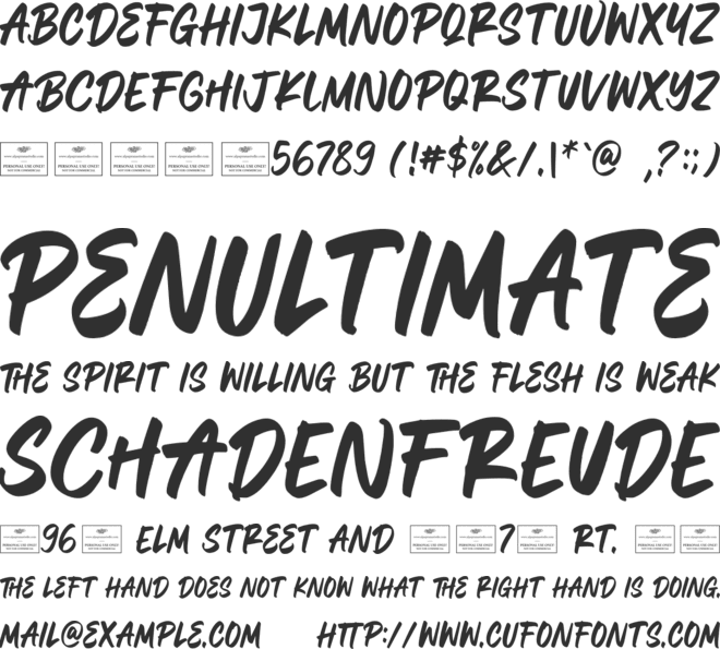 Thunderous One font preview