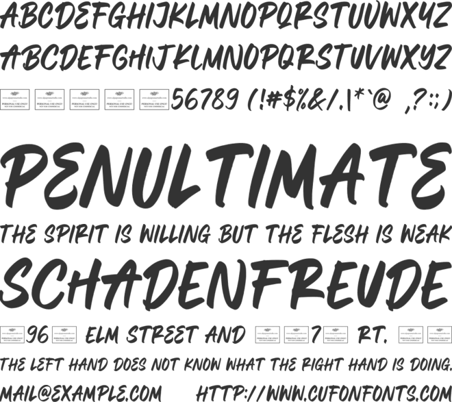 Thunderous One font preview