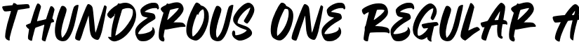 Thunderous One Regular font