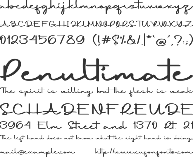 Lachony font preview