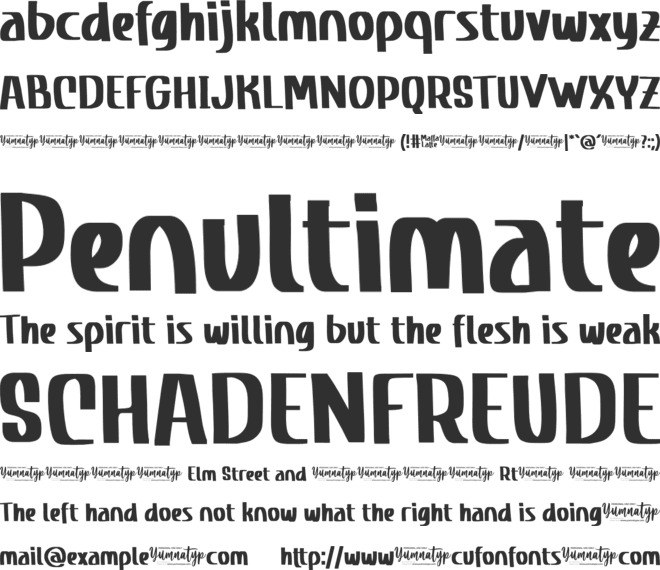 Maffa Latte Personal Use font preview