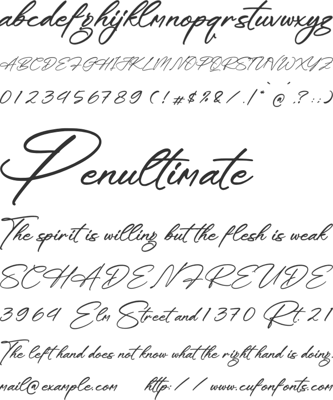 Haugesty font preview