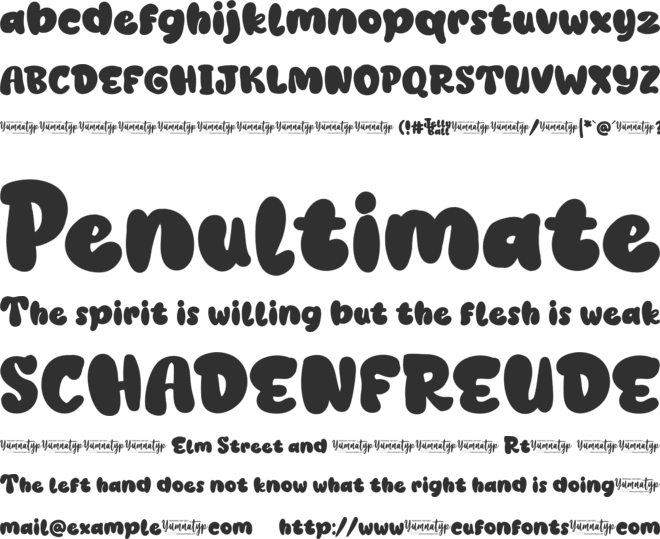 Jelly Ball Personal Use font preview