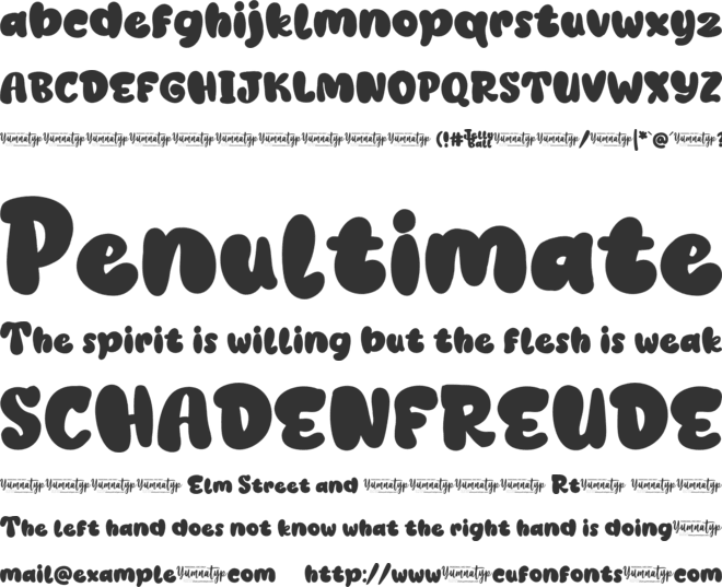 Jelly Ball Personal Use font preview