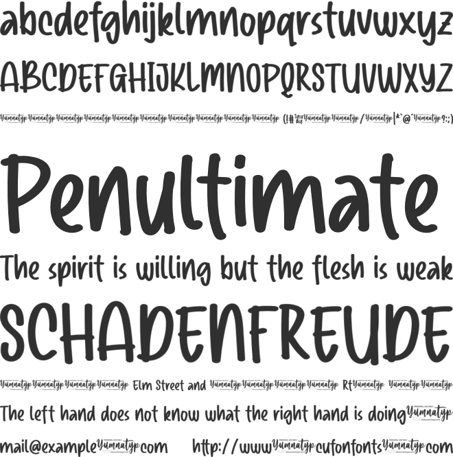 Hello The Dog Personal Use font preview