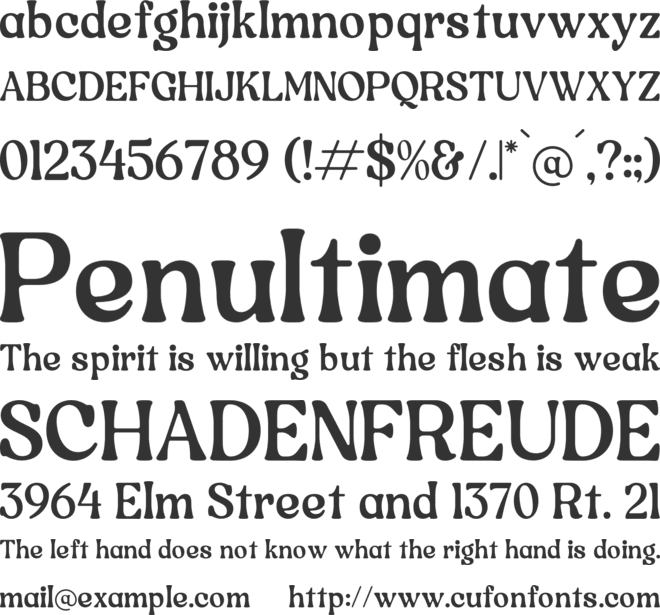 Ragenik font preview