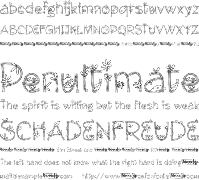 Happy Twigs Personal Use font preview