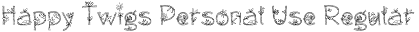 Happy Twigs Personal Use Regular font