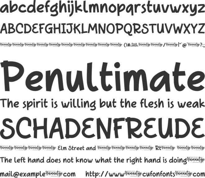 Fresh Lemons Personal Use font preview