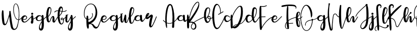 Weighty Regular font