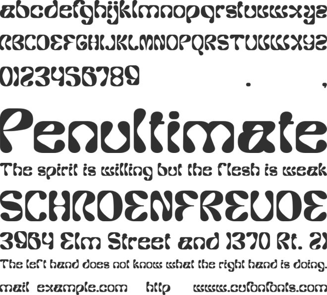 Bavery font preview