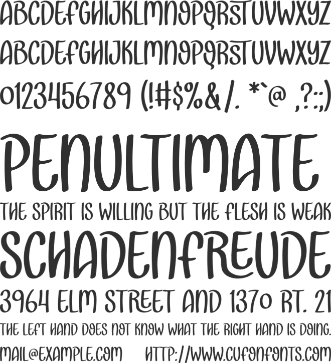 Quirky Life font preview