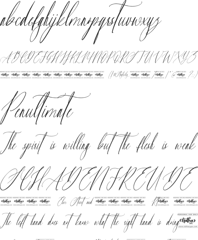 Staylucky Personal Use font preview