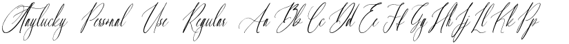 Staylucky Personal Use Regular font
