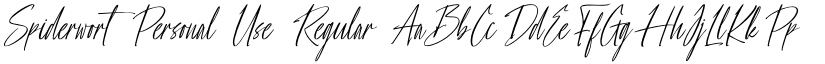 Spiderwort Personal Use Regular font