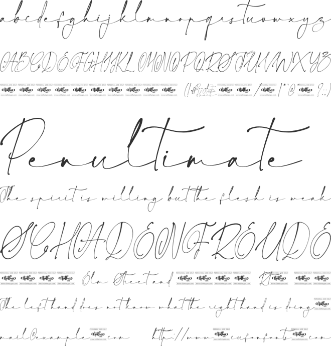 Rough Hearts Personal Use font preview