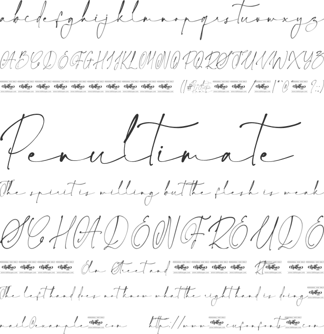 Rough Hearts Personal Use font preview