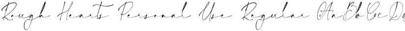 Rough Hearts Personal Use Regular font