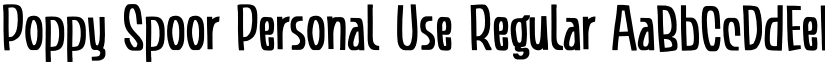 Poppy Spoor Personal Use Regular font